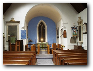 Interior view at night